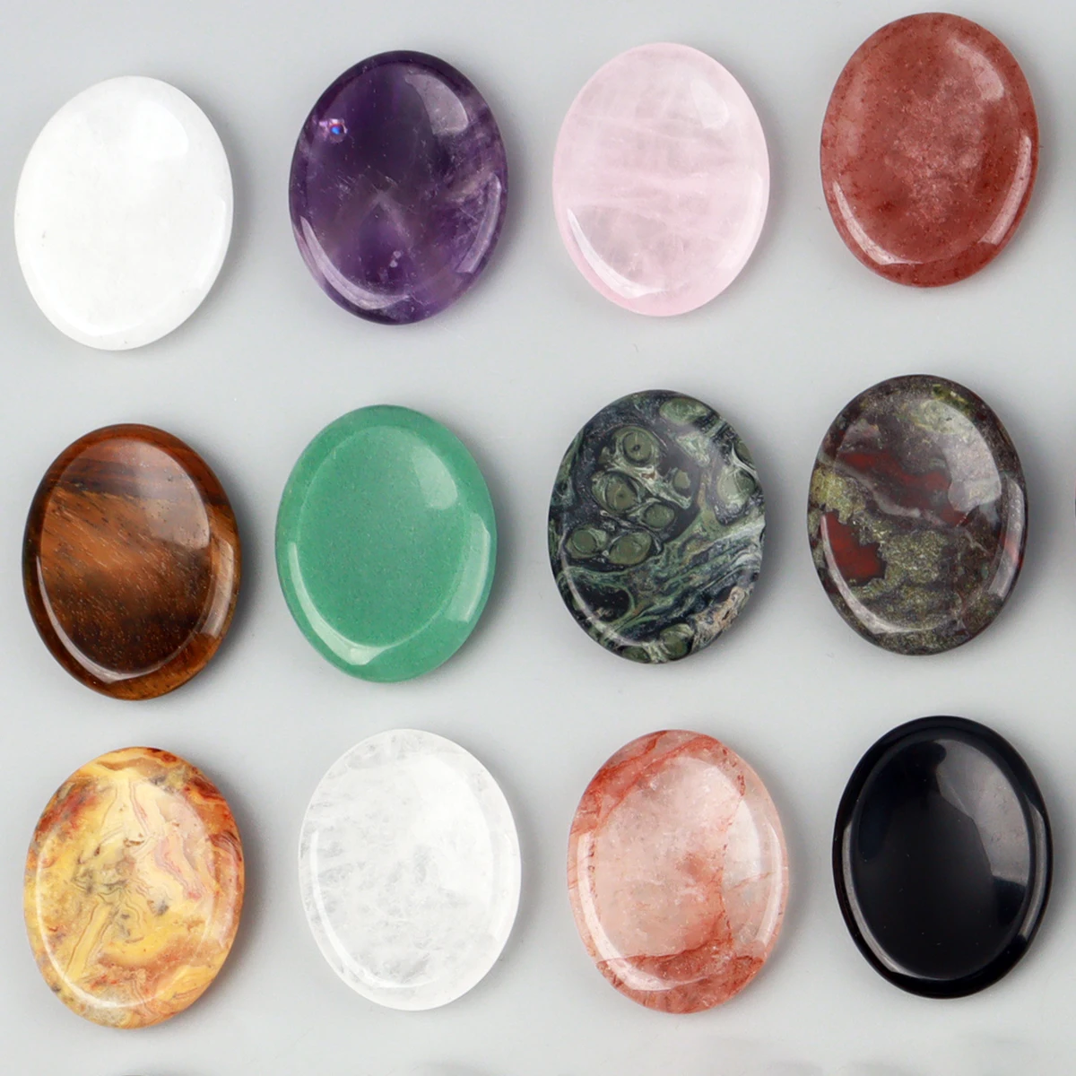 حجر كف الشاكرا من اليشم - حجر تأمل من الكوارتز الطبيعي - الصورة 3