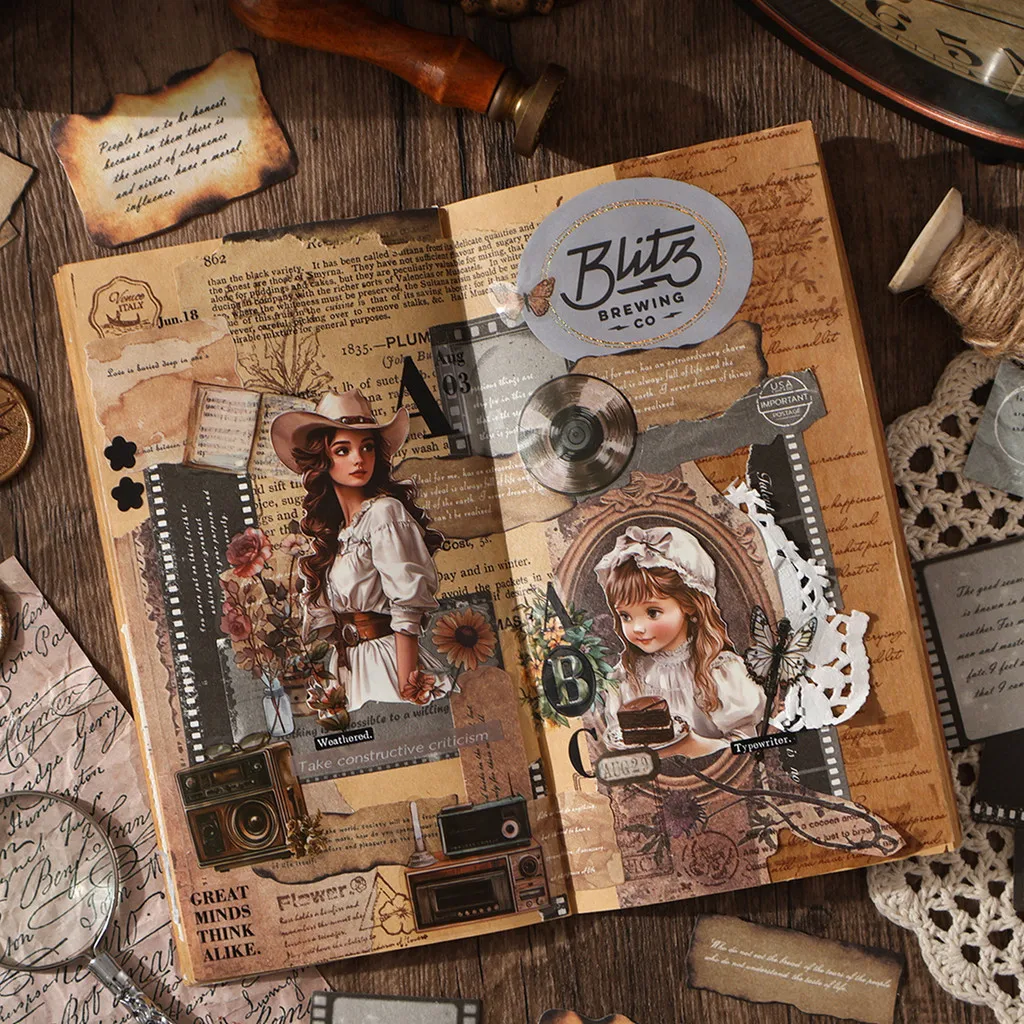 30 قطعة ملصقات دفتر يومية - ملصقات رجعية للكراسات - الصورة 4