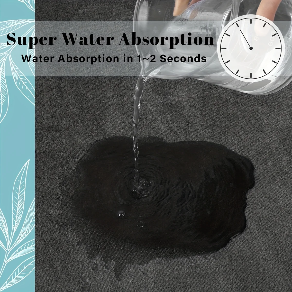 سجاد حمام سميك ممتص للماء مع مقاومة الانزلاق للمطبخ والمدخل - الصورة 9