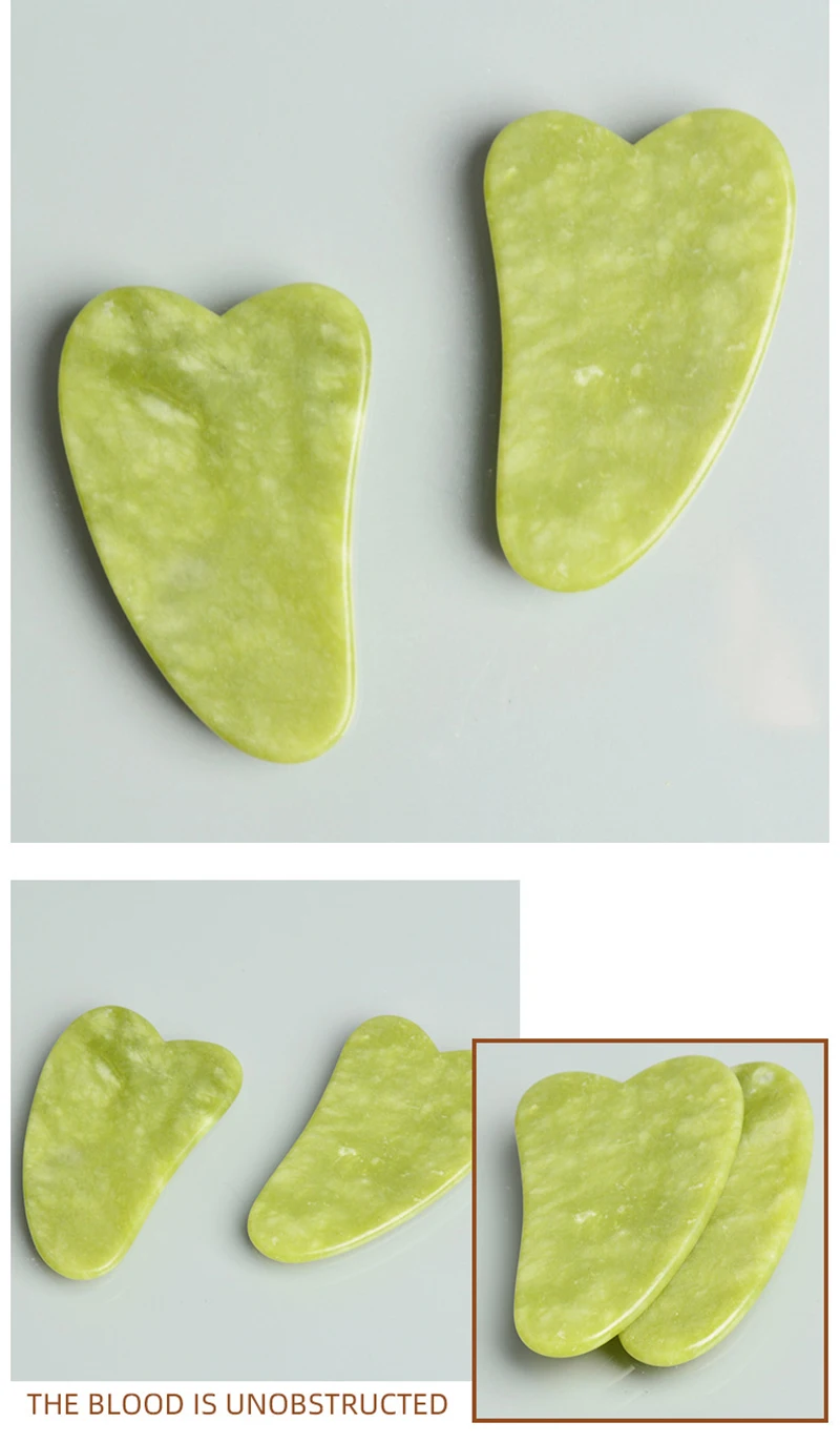 أداة غوا شا للوجه من اليشم - مساج رفع وتنحيف الجسم - الصورة 25