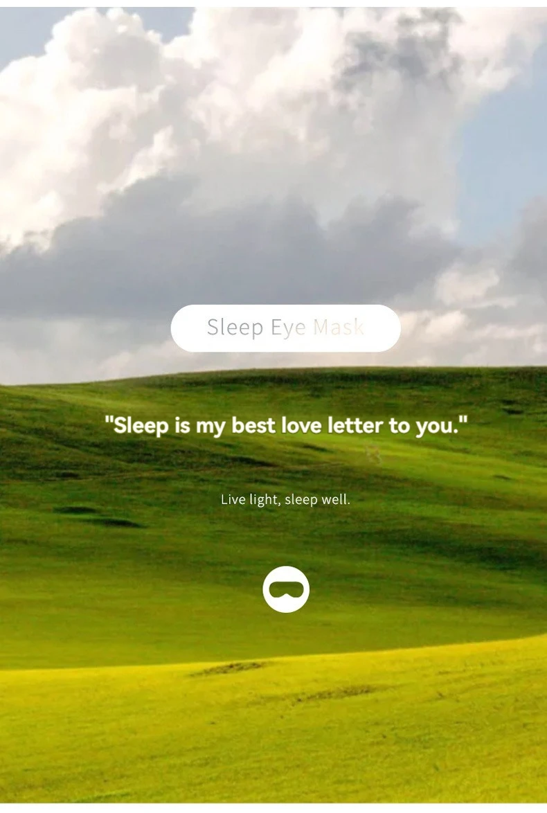 قناع نوم من حرير الجليد - قناع عيون قابل للتعديل - الصورة 9