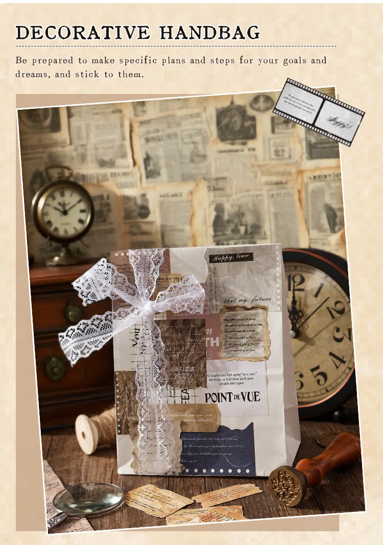 30 قطعة ملصقات دفتر يومية - ملصقات رجعية للكراسات - الصورة 20