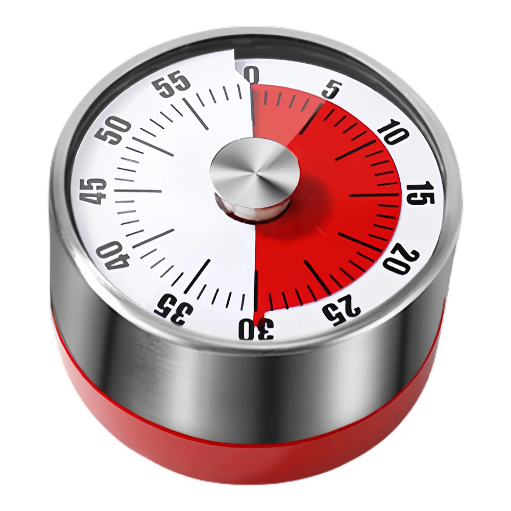 تايمر عد تنازلي ميكانيكي - مؤقت طهي من الفولاذ - الصورة 8