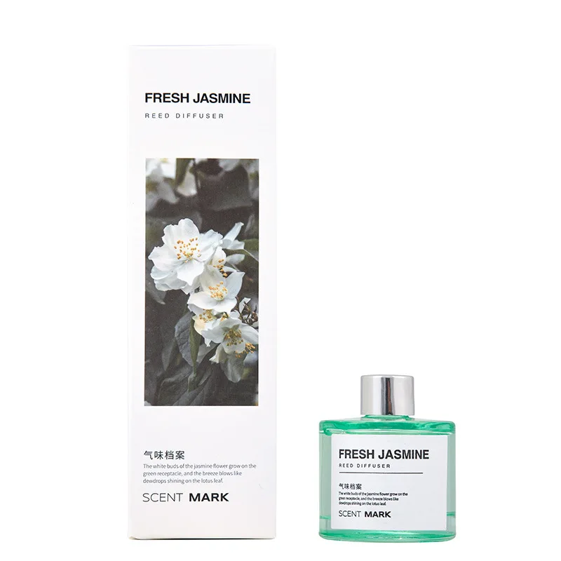 مجموعة معطر القصب 50 مل بخور الياسمين والخزامى مع عصارة توسيع العطر للفنادق والمنازل - الصورة 17