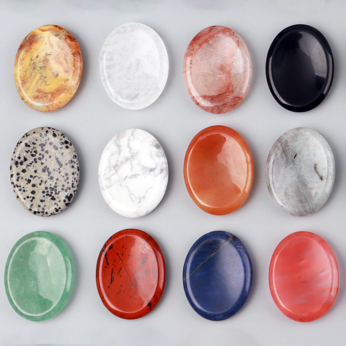 حجر كف الشاكرا من اليشم - حجر تأمل من الكوارتز الطبيعي - الصورة 21