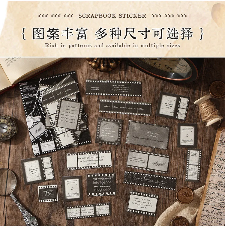 30 قطعة ملصقات دفتر يومية - ملصقات رجعية للكراسات - الصورة 16