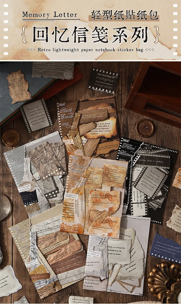 30 قطعة ملصقات دفتر يومية - ملصقات رجعية للكراسات - الصورة 12