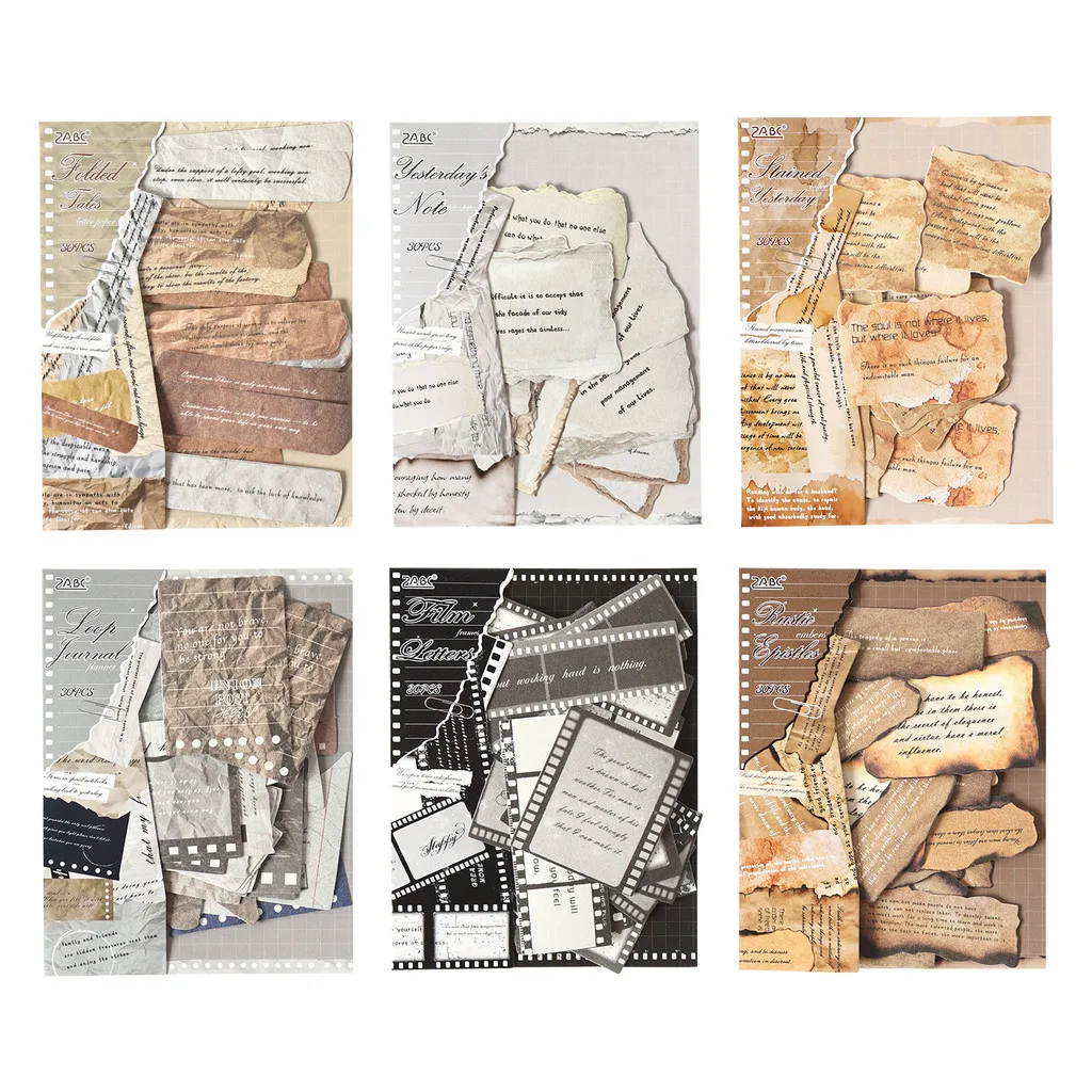 30 قطعة ملصقات دفتر يومية - ملصقات رجعية للكراسات - الصورة 5