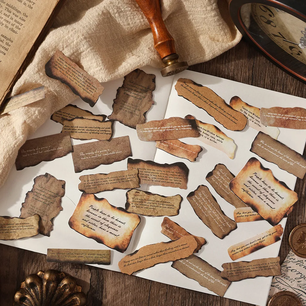 30 قطعة ملصقات دفتر يومية - ملصقات رجعية للكراسات - الصورة 2