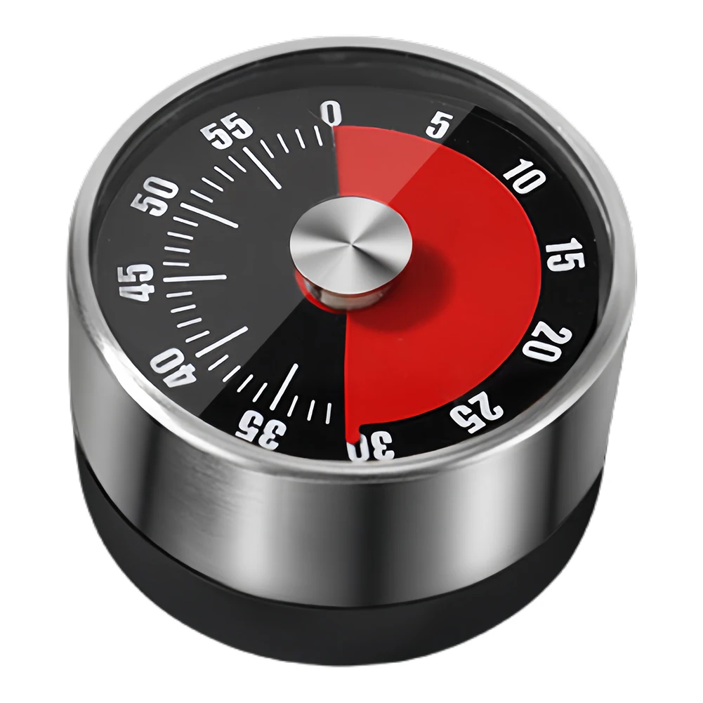 تايمر عد تنازلي ميكانيكي - مؤقت طهي من الفولاذ - الصورة 9