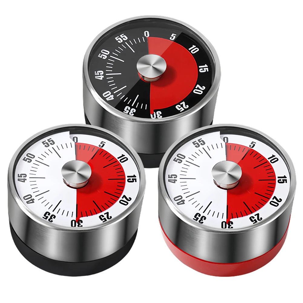 تايمر عد تنازلي ميكانيكي - مؤقت طهي من الفولاذ - الصورة 15